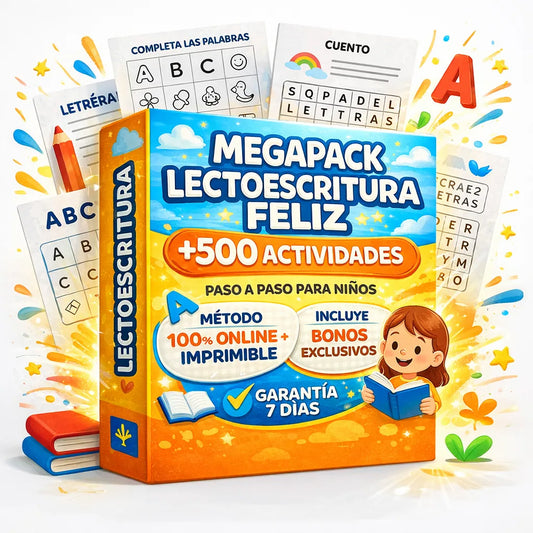 MEGAPACK LECTOESCRITURA FELIZ + 500 ACTIVIDADES + 6 BONUS GRATIS